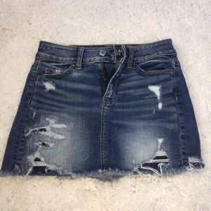 American Eagle Outfitters mini jean skirt!